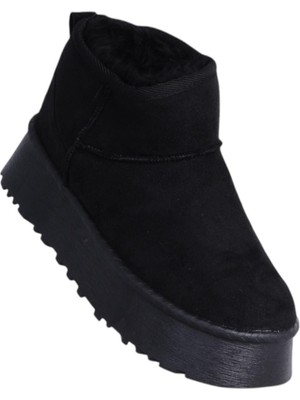 Skuaiter Skuaıter Tinsa Siyah Kadın Içi Kürklü Düz Bot