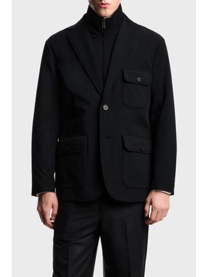 Emporio Armani Hafif Dolgulu Regular Fit Kruvaze Yaka Blazer Ceket Erkek Ceket EM003835 AF18502 UC001