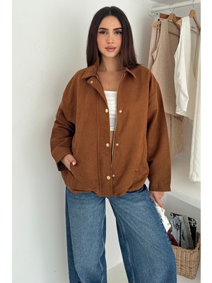 Noa Noa Kadın Fermuarlı Altın Düğmeli Mont– Structured Style