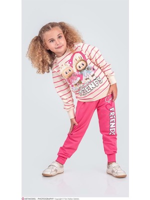 Gültekin Bebe 3-10 Yaş Labubu Kız Ikili Takım- 8228245 - Pembe