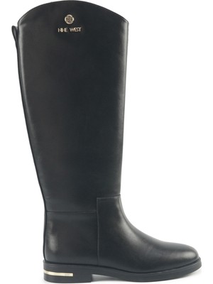 Nine West Nulena 5pr Siyah Kadın Düz Çizme