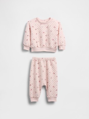 Gap Bebek Pembe Kapitone Outfit Set