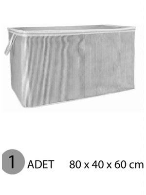 1 Adet Mega Boy Yorgan Hurcu 80X40X60 cm Fermuarlı Kumaş Hurç