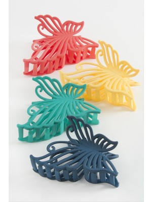 Fantastik Store Kelebek Renkli Mandal Toka 8 cm