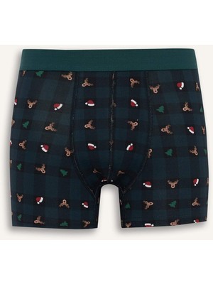 DeFacto Yılbaşı Temalı Regular Fit Boxer F9924AX25WN