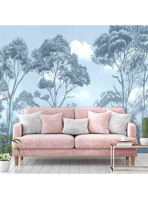 Dreamwall Vintage Tropikal Orman Desenli Silinebilir Tekstil Duvar Kağıdı