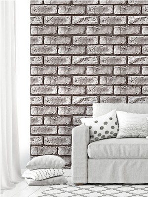 Dreamwall 3 Boyutlu Tuğla Desenli Silinebilir Sağlık Dostu Tekstil Duvar Kağıdı