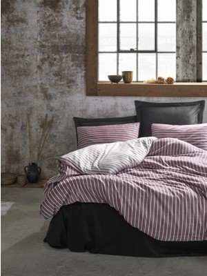 MCM Group Cotton Box Çift Kişilik Bambu Saten Nevresim Takımı Bordo