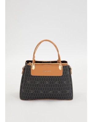 Levidor Siyah Camel Kadın El ve Omuz Çantası 930216