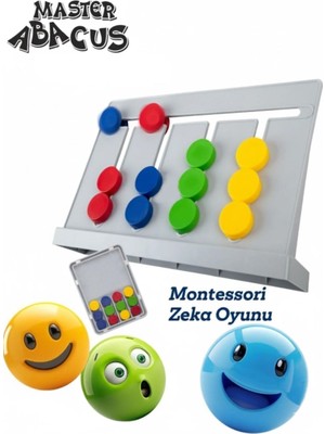 PlayZen Master Abacus Rubik Abaküs Montessori Zeka Oyunu Dijital Oyun Kartları ile Destekli