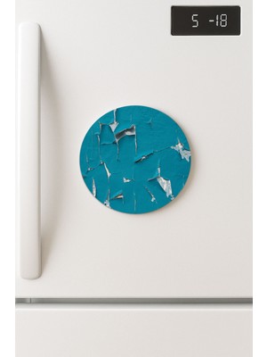 Nurdic Desenli Temalı Yuvarlak Buzdolabı Magnet – 10X10 cm Old Wall