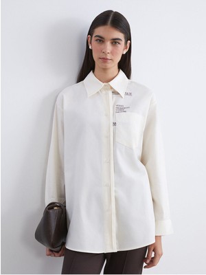 LC Waikiki Yeni Sezon Baskılı Poplin Kadın Gömlek TUNIK_8684690096653