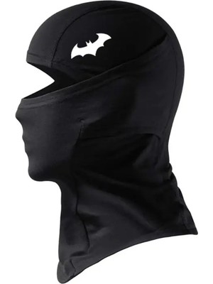 Flex Batman Reflektörlü Siyah Kar Maskesi Balaklava Spor Motor