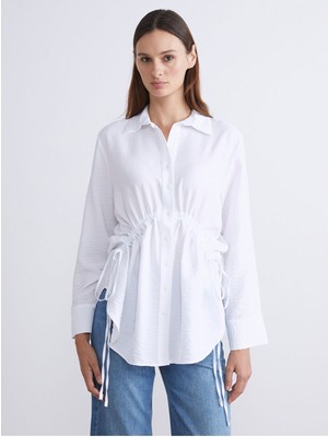 LC Waikiki Izr Yeni Sezon Bağlama Detaylı Kadın Gömlek TUNIK_8684688728030