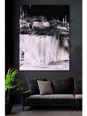 Hd Dijital Baskı Dikey Kanvas Tablo 5432SALON Şık Dekor Oturma Odası Dablo