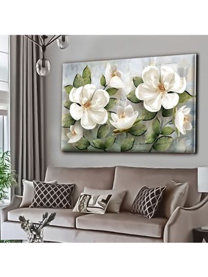 GülsenArt Dekoratif Tablonuz Dekoratif Modern Şık Çiçek Hd Dijital Baskı Yatay Kanvas Tablo E16