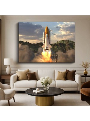 Uzay Mekiği Dağlar Yükseliş Kanvas Tablo Space Shuttle Nasa Tablo