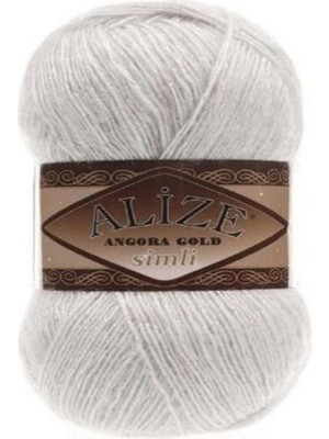 Alize Angora Gold Simli Fil Dişi 5 Adet Colar : 599