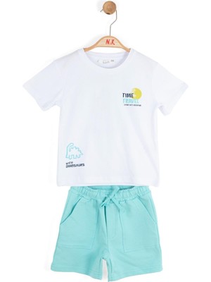 Nk Kids Erkek Bebek 1-4 Yaş Şortlu Ikili Takım 28601 Beyaz-Mavi