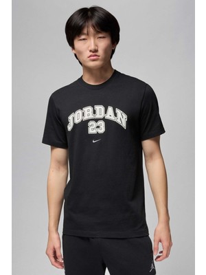 Nike Jordan Mvp Ss Crew Mens T-Shirt Erkek Günlük Pamuklu Tişört Siyah