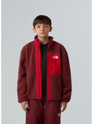 The North Face Düz Kırmızı Erkek Çocuk Polar Üst NF0A8AZGDI91-B Yumıorı Full Zıp Jac