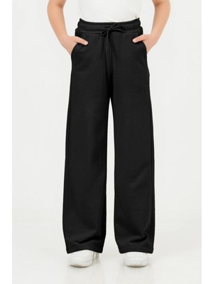 Dmb Mojo Kız Çocuk 9-14 Yaş Pamuklu Palazzo Eşofman Altı Siyah