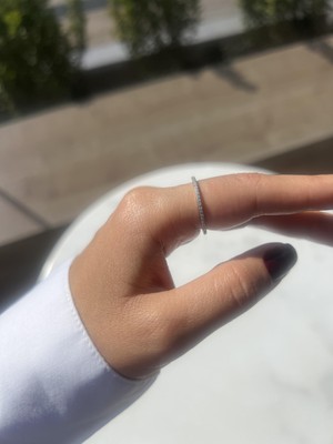 Ince Gümüş Tamtur Yüzük