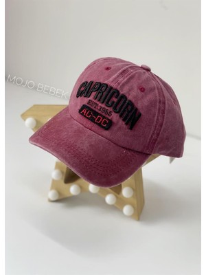 Mojo Bebek Mojo Erkek Çocuk Caprıcorn Yazılı Kasketli Şapka 136008 Bordo
