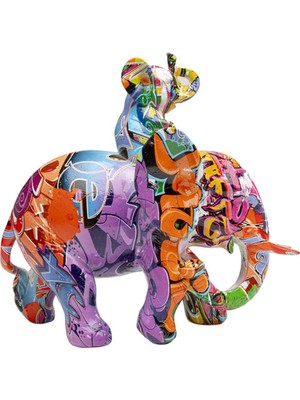 Kare Design Dekoratif Obje Elefant Dumbo Uno Graffiti