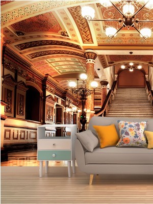 Dreamwall Eyalet Meclis Binası Desenli Isı ve Ses Yalıtımlı Sağlıklı Tekstil Duvar Kağıdı