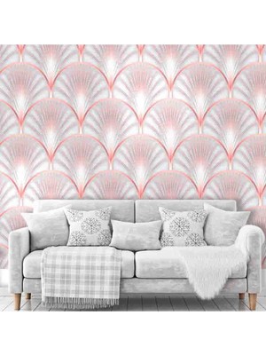 Dreamwall Yaprak Desenli Silinebilir Sağlıklı Tekstil Duvar Kağıdı