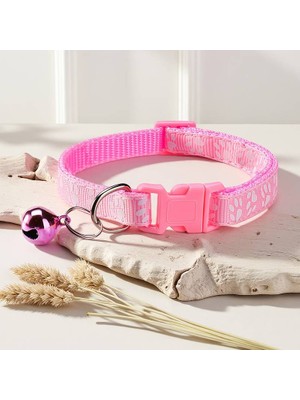 Temu Ayarlanabilir Yumuşak Köpek & Kedi Tasmaları Zilli Pembe