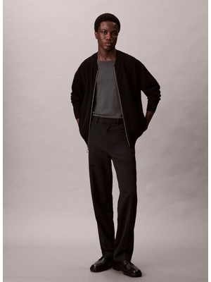 Calvin Klein Bisiklet Yaka Normal Siyah Erkek Kazak LV040EM324UB1_LS Ck Tech Knıt Fz Bo