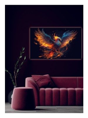 Anka Kuşu Salon Oturma Odası Ofis Için Dekoratif Dijital Baskı Hd Baskı Kanvas Tablo