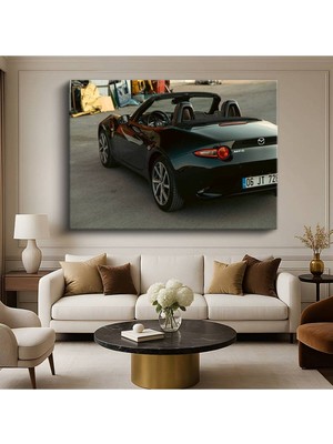 GülsenArt Mazda Mx-5 Roadster Cabrio Kanvas Tablo Japon Açık Üst Otomobil Tablo