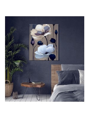 Abstract Flower Dekoratif Hd Baskı Kanvas Tablo Hd Dijital Baskı Dikey Kanvas Tablo 123