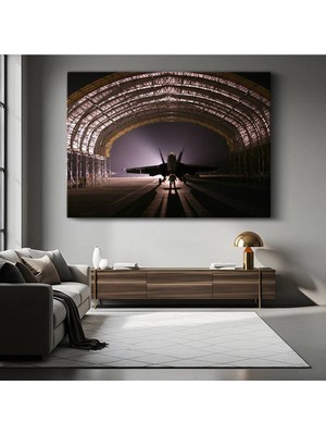 GülsenArt F/a-18 Süper Hornet Askeri Kanvas Tablo Savaş Uçağı Deniz Havacılığı Tablo