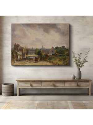 GülsenArt John Constable Londra Şehir Manzarası Kanvas Tablo Duvar Tablosu Dekoratif Ressam Tablosu
