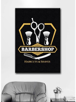 GülsenArt Dekoratif Berber Model,shop Hd Baskı Kanvas Tablo Hd Dijital Baskı Dikey Kanvas Tablo 21