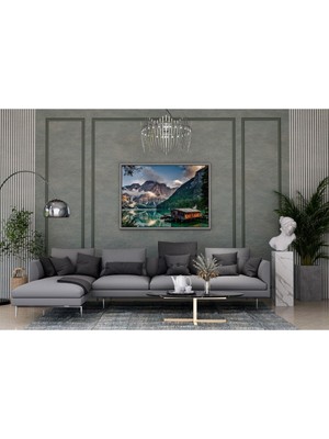 Eşsiz Dağ Manzarası Hd Dijital Baskı Yatay Kanvas Tablo 512512 Salon Dekoru