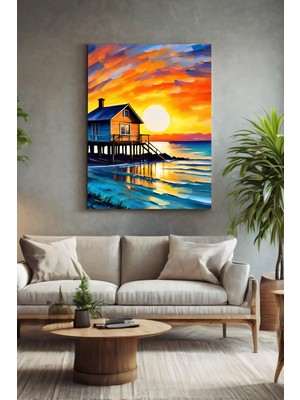 Günbatımı Kanvas Tablo - Duvar Tablosu - Canvas Tablo Duvar Dekoru