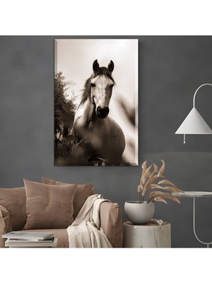 GülsenArt |şık At Tablosu 35 |çerçevesiz Hd Baskı Kanvas Tablo Hd Dijital Baskı Dikey Kanvas Tablo 744