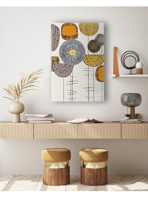 Exclusive Yağlı Boya Görünümlü Boya Görünümlü Soyut Dekoratif Hd Dijital Baskı Dikey Kanvas Tablo