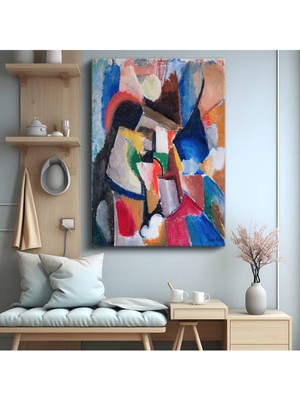 Wassily Kandinsky Soyut Sanat Kompozisyonu Kanvas Tablo Duvar Tablosu Dekoratif Ressam Tablosu