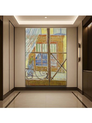 Vincent Van Gogh Pencere Görünümü Manzara Kanvas Tablo Duvar Tablosu Dekoratif Ressam Tablosu