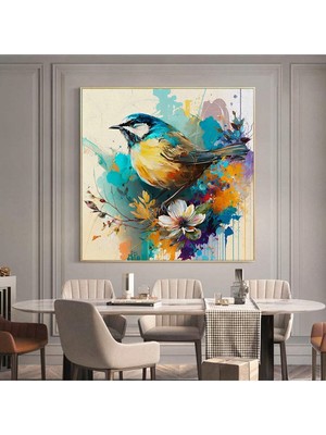 Yağlı Boya Görünümlü Boya Görünümlü Soyut Tablo Hd Dijital Baskı Kare Kanvas Tablo 5432