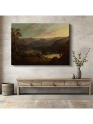 GülsenArt John Constable Göl Su Manzarası Kanvas Tablo Duvar Tablosu Dekoratif Ressam Tablosu