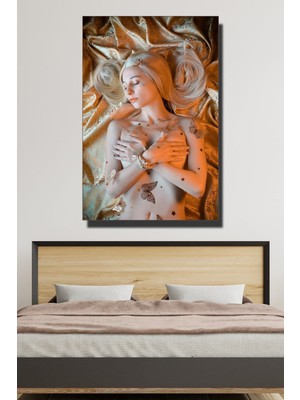 Yatak Odası Nü Erotik Nude Hd Dijital Baskı Dikey Kanvas Tablo Yatak Odası Salon Duvar Dekorasyonu