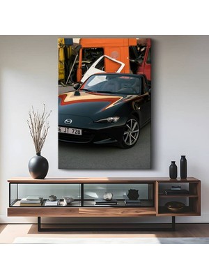 Mazda Mx-5 Roadster Spor Araba Kanvas Tablo Japon Açık Üst Otomobil Tablo