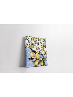 Hd Baskı Kanvas Tablo Limon ve Blue Blanc Tema 1288 Hd Dijital Baskı Kare Kanvas Tablo 51